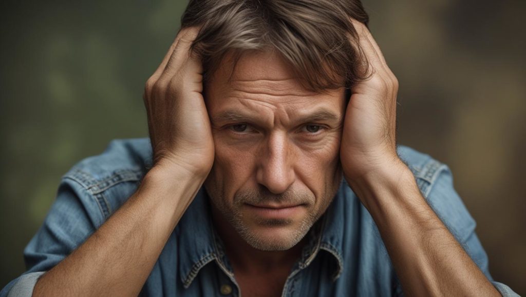 一人の男性が考え込んでいる。
